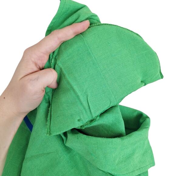 Vintage Genre Kelly Green Short Sleeve Blazer Jacket Linen Blend 12 - Picture 8 of 10